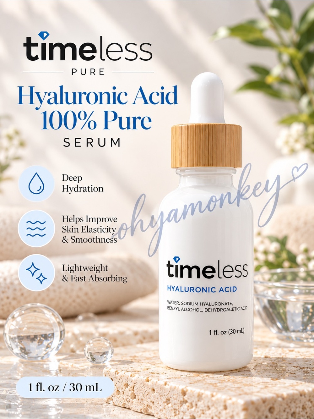 Timeless Hyaluronic Acid 100% Pure Serum